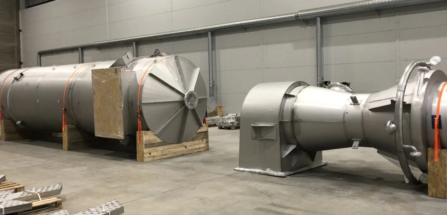 Stainless steel marine scrubber main components manufactured by WTS for exhaust gas cleaning system