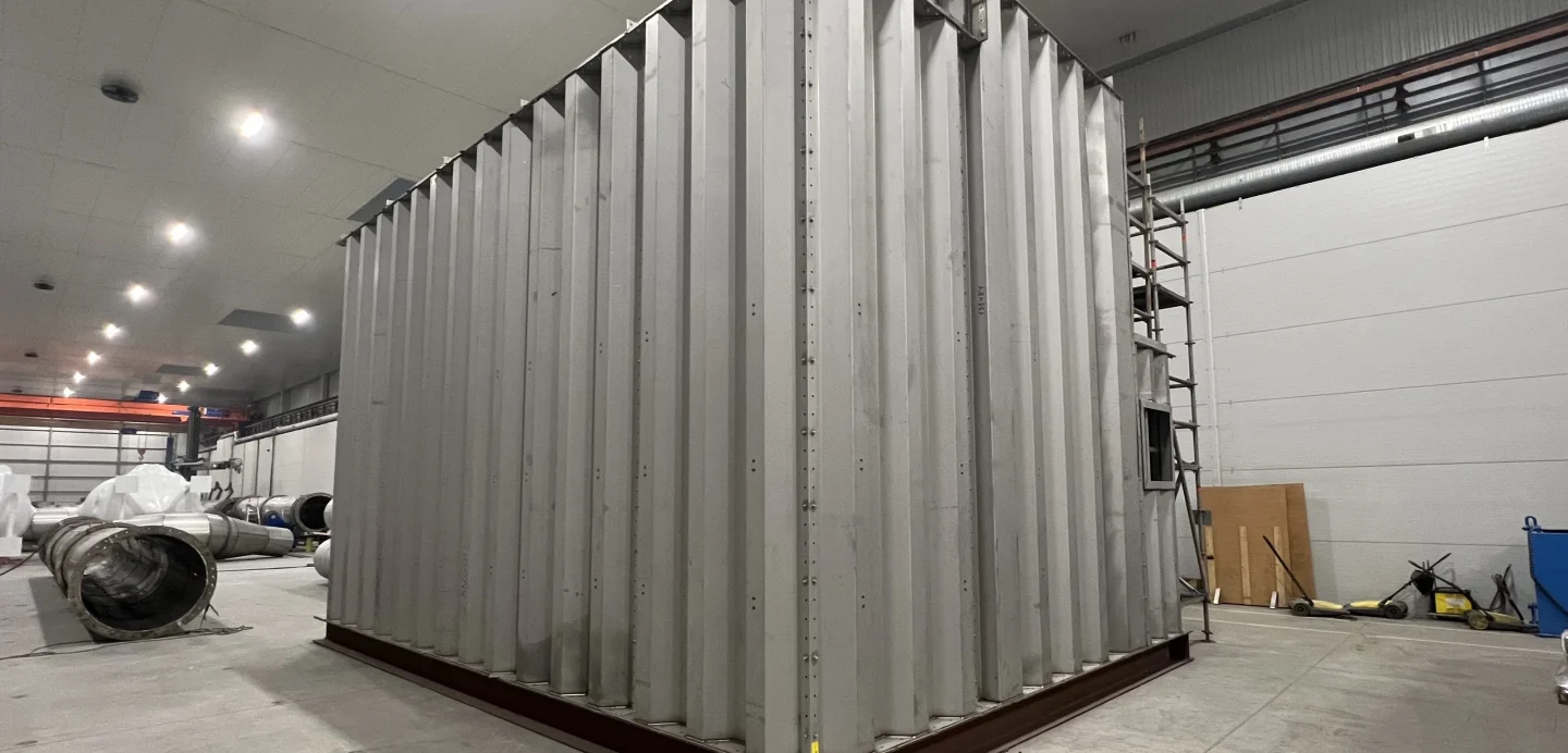 Large offshore stainless‑steel housing module fabricated by Western Technological Solutions in Lithuania