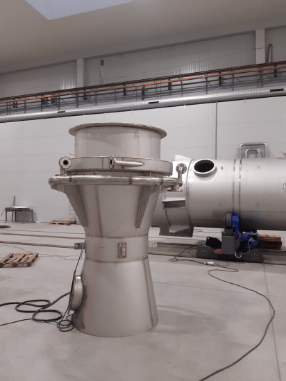 Manufacturing of a specialized stainless steel marine scrubber conical component in the dedicated workshop