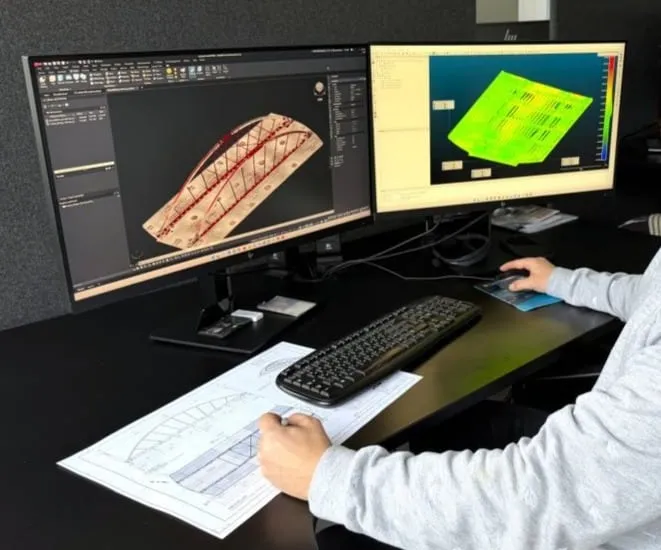 3D scanning accuracy check point cloud vs model