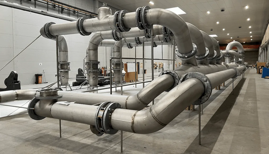 stainless steel piping skid mounted systems