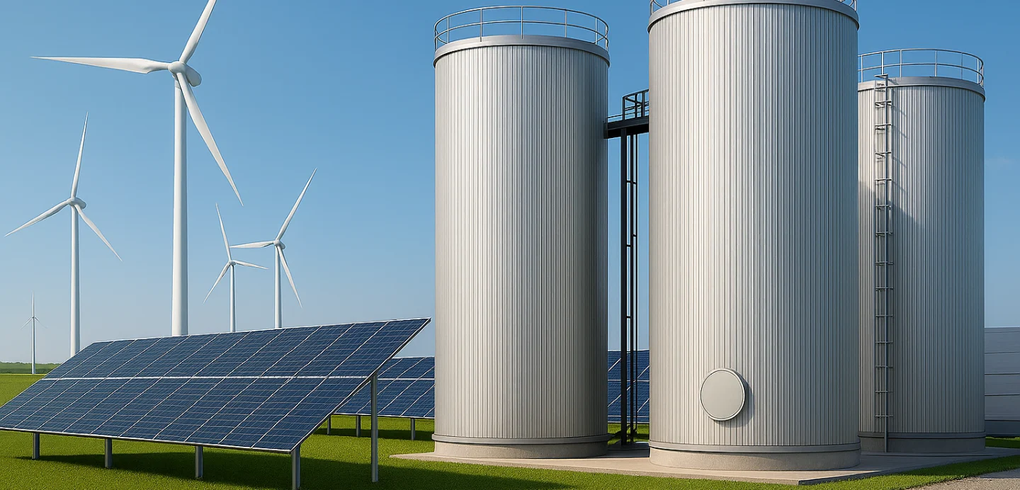 Prefabricated pressurized heating buffer tanks 10–500 m³, for EU Decarbonization