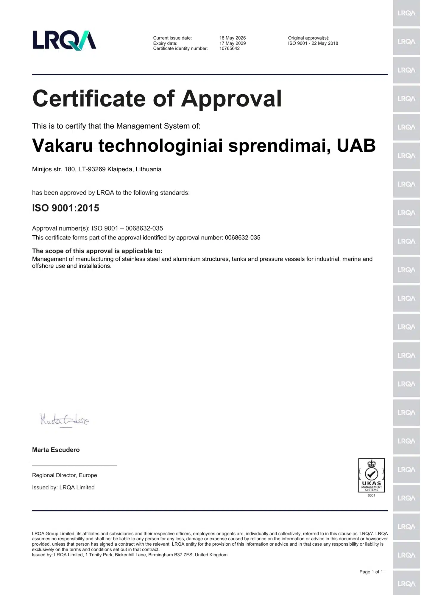 ISO 9001 certified stainless steel assemblies, tanks, and large-scale structures fabrication